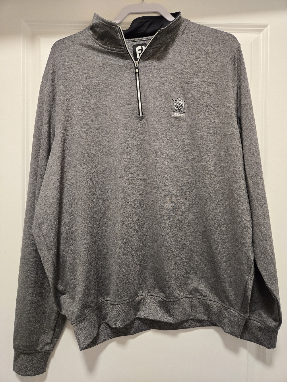 FootJoy FJ Quarter Zip Pullover Gray Golf Stretch Lansdowne - Size L